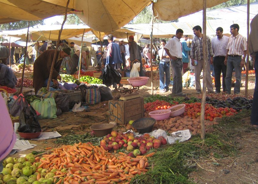 Ride to local markets on the Royal Cities horseback riding vacation in Morocco