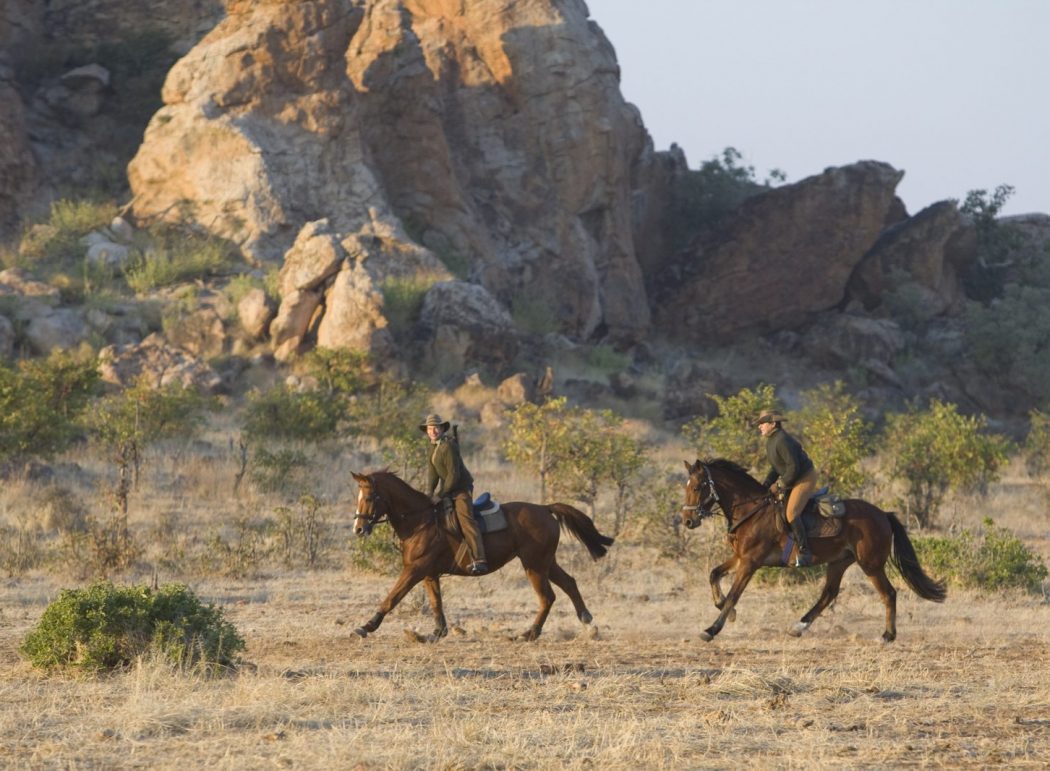 Participate in exhilerating riding on the Tuli horseback riding holiday in Botswana