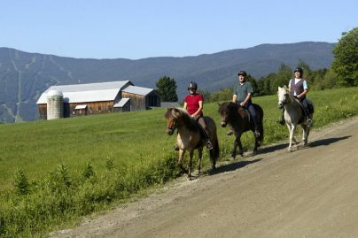Enjoy the lush countryside on the Sugarbush Tolt Trek horseback riding vacation in Vermont