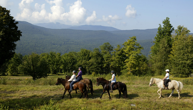 Experience beatiful horses and landscapes on the Sugarbush Tolt Trek riding tour in Vermont