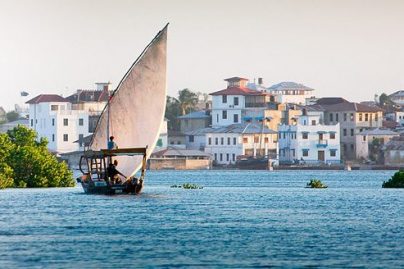 Dhows on the water during a vacation in Zanzibar