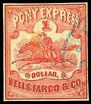 Pony express stamp